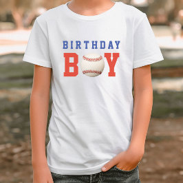 Baseball Red White & Blue Boy Geburtstagsparty T-Shirt