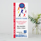 BASEBALL RETRACTABLE BANNER EINLADUNG (Stehend Vorderseite)