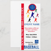 BASEBALL RETRACTABLE BANNER EINLADUNG (Vorne/Hinten)