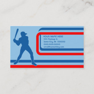 Baseball: Retro Art: Visitenkarte