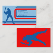 Baseball: Retro Art: Visitenkarte (Vorne/Hinten)