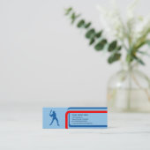 Baseball : Retro-Stil: Mini Visitenkarte (Stehend Vorderseite)