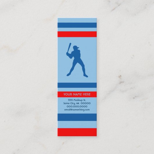 Baseball : Retro-Stil: Mini Visitenkarte (Vorderseite)