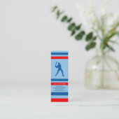 Baseball : Retro-Stil: Mini Visitenkarte (Stehend Vorderseite)
