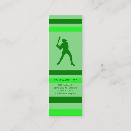 Baseball : Retro-Stil: Mini Visitenkarte (Vorderseite)