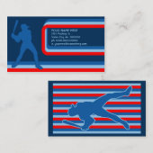Baseball : Retro-Stil: Visitenkarte (Vorne/Hinten)