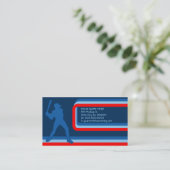 Baseball : Retro-Stil: Visitenkarte (Stehend Vorderseite)