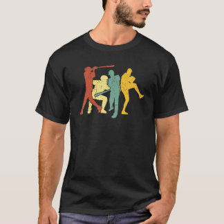 Baseball Retro Vintage Catcher Pitcher Batter Jung T-Shirt