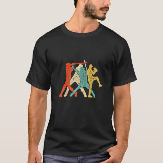 Baseball Retro Vintage Fänger Pitcher Schlagmann J T-Shirt