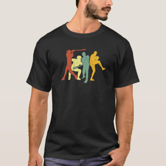 Baseball Retro Vintage Fänger Pitcher Schlagmann J T-Shirt