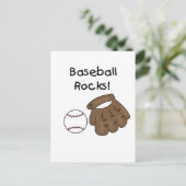 Baseball Rocks T - Shirt und Geschenke Postkarte (Stehend Vorderseite)