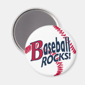 Baseball Rocks von Mudge Studios Magnet (Vorderseite/Rückseite)