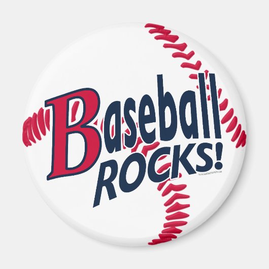 Baseball Rocks von Mudge Studios Magnet (Vorne)