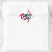 Baseball Rocks von Mudge Studios Runder Aufkleber (Tasche)