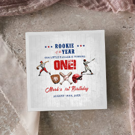 Baseball Rookie 1. Geburtstag Party Napkins Serviette
