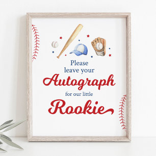 Baseball Rookie Autograph Geburtstagszeichen Poster