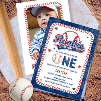 Baseball Rookie Back Foto 1. Geburtstag Party