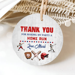 Baseball Rookie Birthday Danke Ihnen für Tags Geschenkanhänger