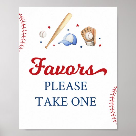 Baseball Rookie Birthday Party für Signing Poster (Vorne)