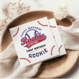 Baseball-Rookie des 1. Geburtstags Serviette