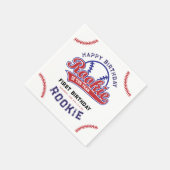 Baseball-Rookie des 1. Geburtstags Serviette (Ecke)