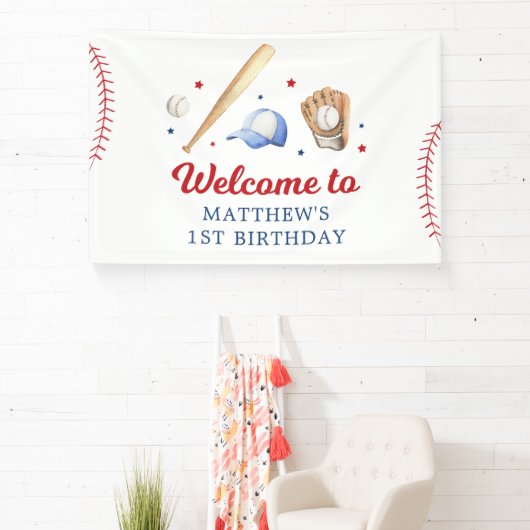 Baseball-Rookie des ersten Geburtstags Banner (InSitu)