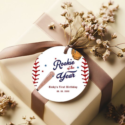 Baseball Rookie des Jahres Baseball 1. Geburtstag Geschenkanhänger