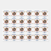 Baseball Rookie des Jahres Foto Geburtstag Geschenkpapier Set (Vorderseite)