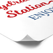 Baseball Rookie Hydration Station Birthday Sign Poster (Ecke)