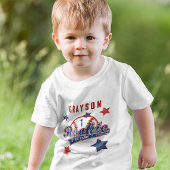 Baseball Rookie of the Year 1st Birthday Party Baby T-shirt