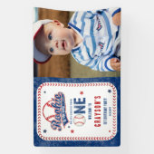 Baseball Rookie of the Year 1st Birthday Party Banner (Vertikal)