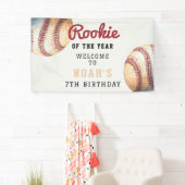 Baseball Rookie of the Year 7th Birthday Welcome  Banner (Insitu)