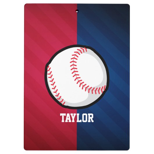 Baseball; rot, weiß und blau klemmbrett (Rückseite)