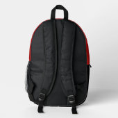 Baseball Roter Druck Bedruckter Rucksack (Rückseite)