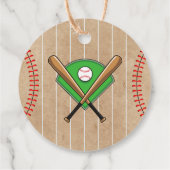 Baseball Round danke Ihnen zum Geburtstag Geschenkanhänger (Rückseite)