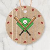 Baseball Round danke Ihnen zum Geburtstag Geschenkanhänger (Rückseite)