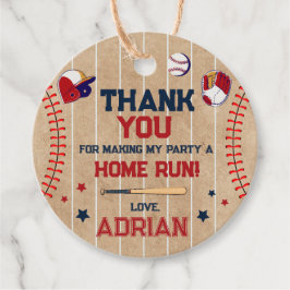 Baseball Round danke Ihnen zum Geburtstag Geschenkanhänger