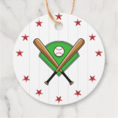 Baseball Round danke Ihnen zum Geburtstag Geschenkanhänger (Rückseite)