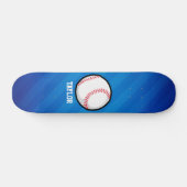 Baseball; Royal Blue Stripes Skateboard (Horizontal)