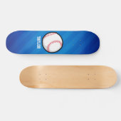 Baseball; Royal Blue Stripes Skateboard (Horizontal)
