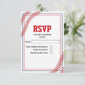 Baseball-RSVP-Karte RSVP Karte (Stehend Vorderseite)