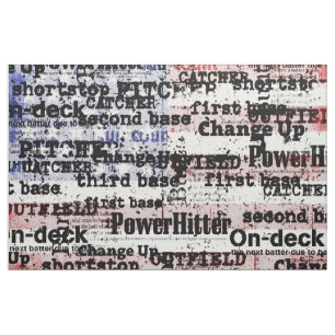 Baseball Ruhm Verblasste Grunge-Amerikanische Fl Stoff