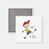 Baseball Run Tshirts und Geschenke Magnet (Vorderseite/Rückseite)