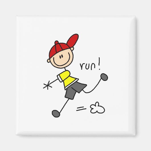 Baseball Run Tshirts und Geschenke Magnet (Vorne)