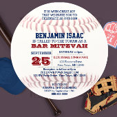 Baseball Runde Bar Mitzvah Einladung