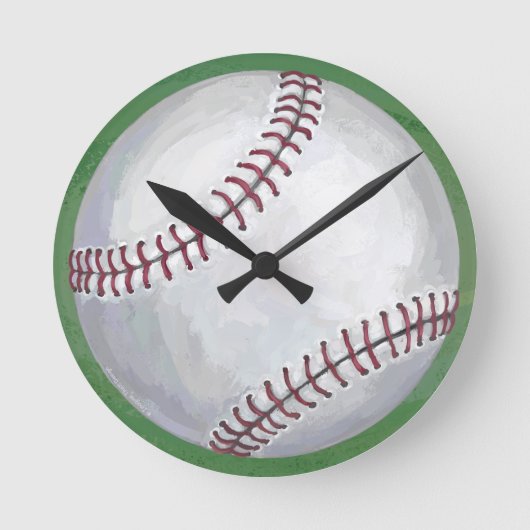 Baseball Runde Wanduhr (Vorderseite)