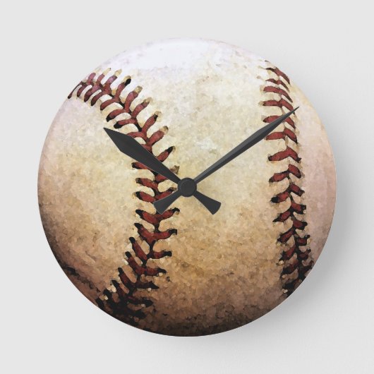 Baseball Runde Wanduhr (Vorderseite)