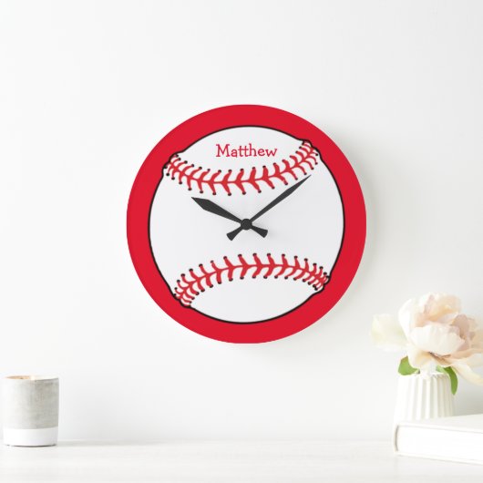Baseball-runde Wanduhr (Zuhause)