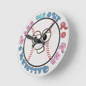 Baseball Runde Wanduhr (Winkel)