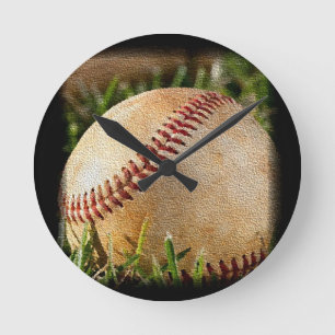 Baseball Runde Wanduhr
